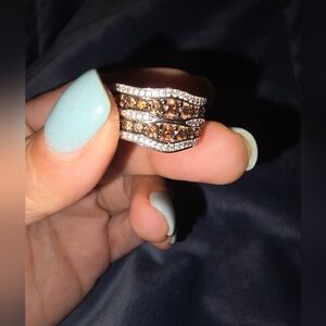 Sale Fine JewelryRING Size 9 Brown & White Details Wavy Retails $975!